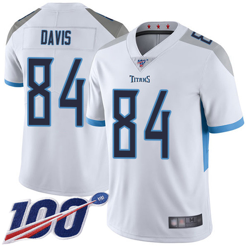 Tennessee Titans Limited White Men Corey Davis Road Jersey NFL Football 84 100th Season Vapor Untouchable